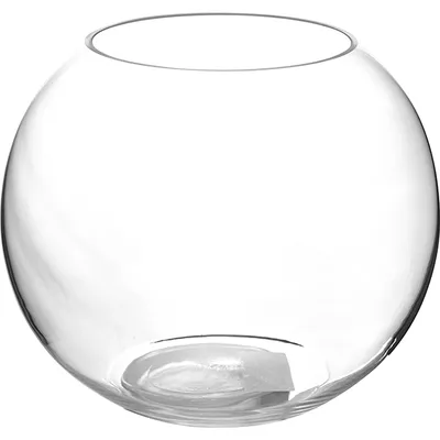 Ваза-шар стекло 8л D=26,H=22,4см прозр., изображение 2
