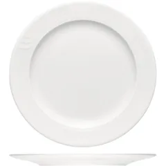 Plate “Carat” small  porcelain  D=23, H=2cm  white