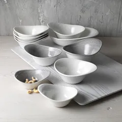 Салатник «Скейп» фарфор 110мл ,H=52,L=130,B=95мм белый, изображение 3