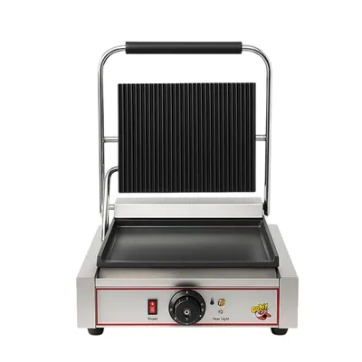 Гриль контактный CP-CG34FT сталь нерж.,чугун ,H=22,L=41,B=43см 2,2Квт серебрист.,черный