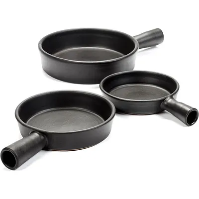 Форма для запекания «Серфис» с ручкой керамика D=140,H=42мм черный, изображение 3