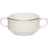 Чашка бульонная «Афродита» фарфор 300мл D=100,H=55,L=145мм белый,золотой