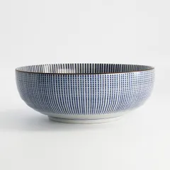 Салатник «Сендан» фарфор 1,85л D=215,H=80мм голуб.,белый, изображение 3