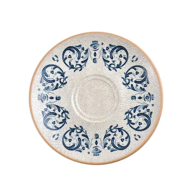 Блюдце «Виенто» для арт. 74042,74043 фарфор D=16см белый,синий