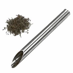 Трубочка д/чая сталь D=22,H=220мм серебрян.