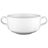 Broth cup “White” Praktik  porcelain  320 ml , H=53, L=110/162mm  white