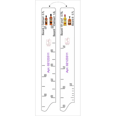 Линейка барная «Бакарди Оакхарт» 0.7,1л, «Бакарди 151» 8 лет 0.75л
