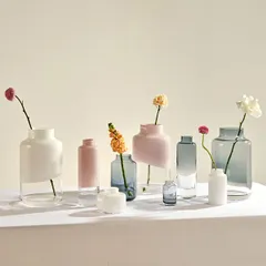 Ваза для цветов хр.стекло D=18,H=34см белый, изображение 2