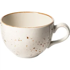 Чашка чайная «Крафт Вайт» фарфор 340мл D=100/43,H=70мм белый,коричнев.