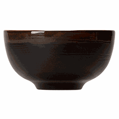 Salad bowl “Koto”  porcelain  190 ml  D=10, H=5 cm  black, brown.