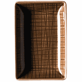 Салатник прямоугольный фарфор ,L=10,B=7см коричнев.