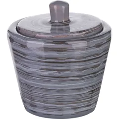 Sugar bowl with lid “Pinky” ceramics 200ml D=85mm gray