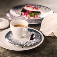 Блюдце «Винтаж» набор[2шт] фарфор D=16см кремов.,сизый, изображение 4