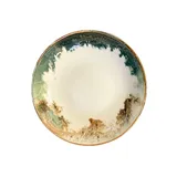 Тарелка глубокая «Футура» фарфор 1л D=230,H=45мм бежев.,бирюз.