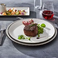 Блюдо «Чакоул Дэппл» прямоугольное фарфор,фарфор ,L=27,B=16,8см белый,черный, изображение 2