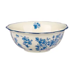 Салатник «Фиори» фарфор 350мл D=15см слон.кость,синий
