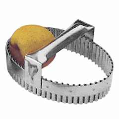 Pastry cutter, corrugated  stainless steel , L=17, B=12.5 cm