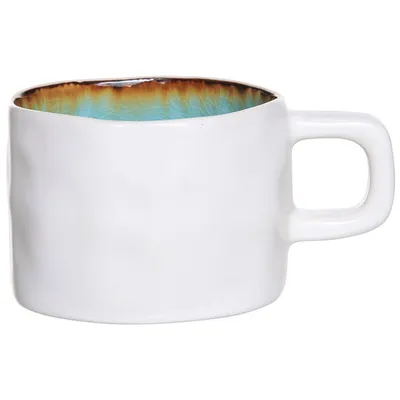Чашка чайная «Лагуна Аззур» керамика 230мл лазурн.,белый, Цвет: Лазурный