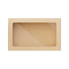 Контейнер бумажный OneClick картон 0,8л ,H=55,L=120,B=200мм св.корич., изображение 2