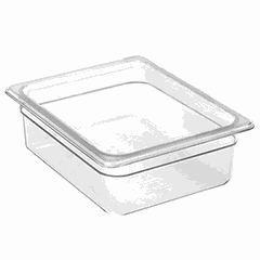 Gastronorm container (1/2)  polycarbonate , H=10, L=32.5, B=26.5 cm  transparent.