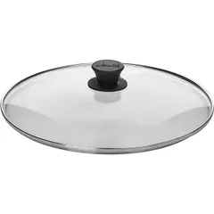 Крышка стекло,сталь нерж. D=30,H=7см прозр.,металлич.
