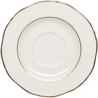 Блюдце «Афродита» фарфор D=130,H=15мм белый,золотой
