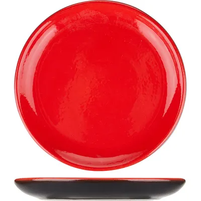 Тарелка «Кармин» без полей керамика D=15см красный,черный, Диаметр (мм): 150