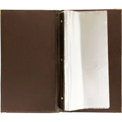 Папка-карта вин съемн.файлы кожезам. ,L=33,B=19см коричнев., изображение 2