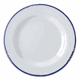 Тарелка «Эйвбери блю» мелкая керамика D=200,H=22мм белый,синий