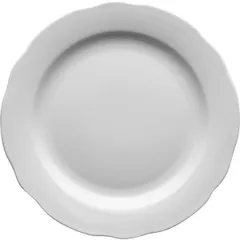 Plate small figured edge  porcelain  D=240, H=28mm  white