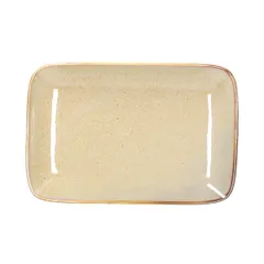 Блюдо «Джап Нью Браун» глубокое прямоугольное керамика ,L=27,5,B=18,5см бежев.