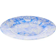 Тарелка мелкая керамика D=25см белый,голуб., изображение 2