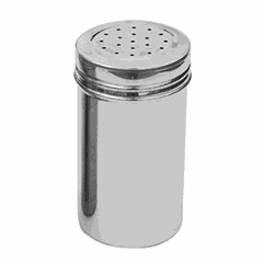 Container for seasonings with holes  stainless steel  310 ml  D=7, H=10 cm  silver.