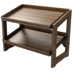 Витрина для выкладки 2 полки орех ,H=44,1,L=57,4,B=32,3см тем.дерево