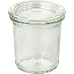 Buffet container with lid[12pcs] glass 140ml D=6,H=7cm