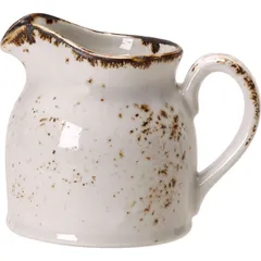Milk jug “Kraft White”  porcelain  185 ml  D=7, H=8, L=10 cm  white, brown.