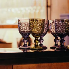 Бокал для вина стекло 310мл D=86,H=163мм олив., изображение 2