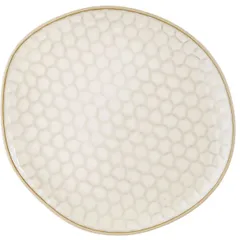 Plate “Kyupseli” small  ceramics , L=22, B=20.5 cm  beige.