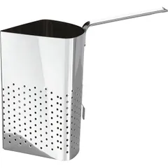 Pot strainer stainless steel D=40,H=26,L=32.5,B=23cm metal.