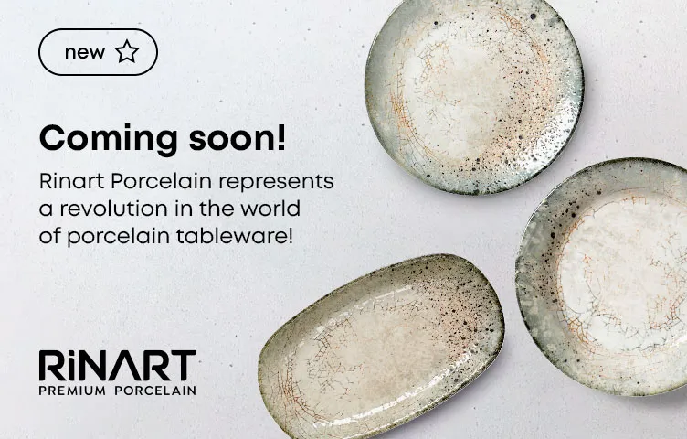 Coming soon! Rinart Porcelain represents a revolution in the world of porcelain tableware!