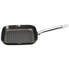 Сковорода-гриль (индукция) алюм.литой,тефлон ,H=4,L=50/27,B=28см черный