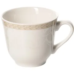 Чашка чайная «Антуанетт» фарфор 228мл D=9,H=6,L=12см белый,олив.