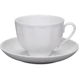 Чайная пара «Гранат» фарфор 275мл D=91,H=75,L=150мм белый