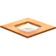 Тарелка «Бордер» квадратная стекло ,H=21,L=130,B=130мм прозр.,оранжев., изображение 2