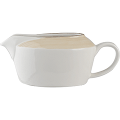 Sauce boat “Chino”  porcelain  127 ml , H=50, L=133, B=78mm  white, beige.