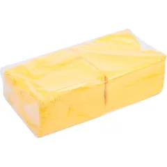 Салфетки бумажные двухслойные 33*33см[200шт] бум. салфет. ,L=33,B=33см желт.