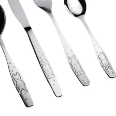 Набор столовых приборов «Антошка» детский[4шт] сталь нерж. серебрист., изображение 2