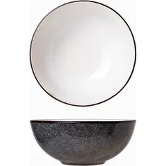 Salad bowl “Ciel Blanc” ceramics 0.65l D=165,H=70mm white,black