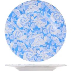 Тарелка мелкая керамика D=25см белый,голуб.