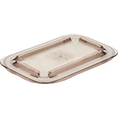 Lid for gastronorm container GN 1/4  polycarbonate , H=2, L=27, B=16 cm  brown.